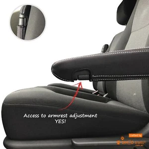 Fit Volkswagen VW Multivan T5 T6 (Apr04-Now) 4x Armrest Premium Neoprene Covers - Picture 1 of 8