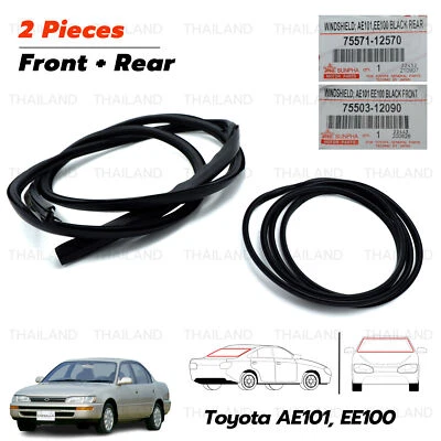 Fits Toyota Corolla AE 101 EE101 1991 '98 Front Rear Windshield Windscreen Seal Foto 1 de 4