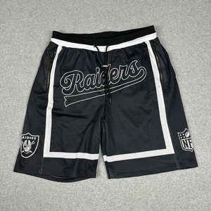 Las Vegas Raiders NFL Basketball Style Shorts Size L W34" Black Stretch Waist - Bild 1 von 12