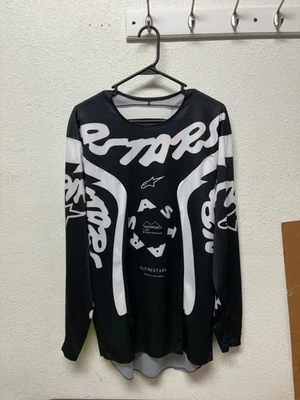 Alpine Stars Racer Hana Jersey Black/White L Part# 482-2455L - Image 1 of 3