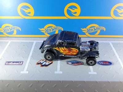 De colección Matchbox 33 Willys Street Rod Negro Amarillo Llamas Ruedas Superrápidas 1982 Foto 1 de 3