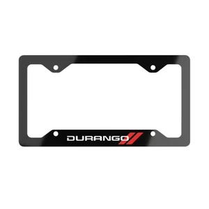 Marco de matrícula Dodge Durango - metal de aluminio negro, se adapta a SUV y camionetas - Imagen 1 de 3