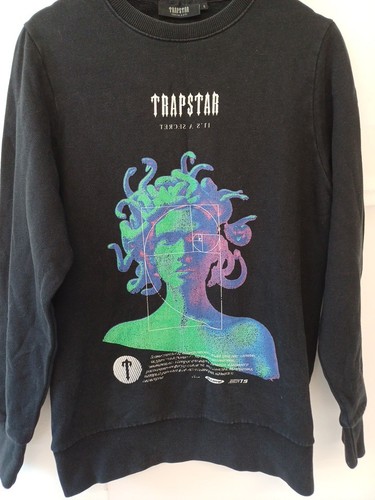 UNDERCOVER Trapstar Its A Secret Felpa con Cappuccio Nera Taglia S Medusa Fibonacci Grime Skate Culture