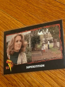 CARTOLINA HALLOWEEN JAMIE LEE CURTIS # 22 MICHAEL MYERS FALEGNAME - Foto 1 di 2