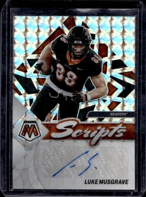 2023 Mosaic Draft Picks Luke Musgrave Scripts Rookie RC Auto #SM-LMU - Image 1 of 2