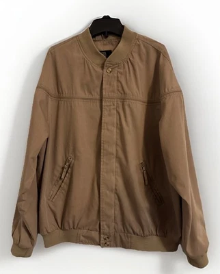 Chaqueta Haband Para Hombre Grande Bronceada Ligera Cremallera Completa Bolsillos Frontales Foto 1 de 4