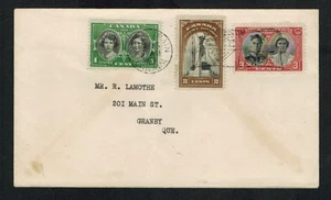Canadá #246-248, 1939 Royal Visit combo FDC - sin prestigio, envejecimiento. UCS CV $10.00 - Imagen 1 de 1