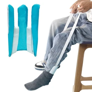 Aide à chaussettes, dispositif d'aide à chaussettes pour personnes âgées, outil d'aide à chaussettes appareil facile à allumer et à éteindre - Photo 1/8