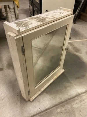 Antique Homemade Wooden Medicine Cabinet  - Image 1 of 4