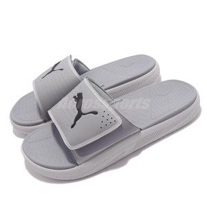 puma slides gray