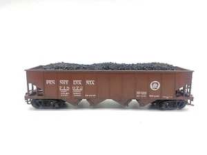 Pennsylvania Hopper Car with Load Of Coal Ready To Roll HO Scale - Picture 1 of 3