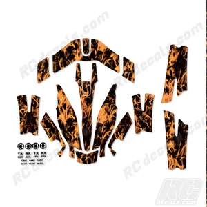 Traxxas Aton Plus Body Wrap Decal Skin Sticker Canopy Orange Flames - Picture 1 of 1