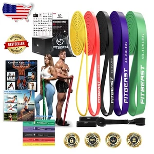 Ergonomic Natural Latex Resistance Bands - Full-Body Workout & Rehabilitation - Picture 1 of 8