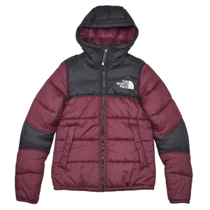 The North Face Women's Burgundy Black Hooded Puffer Coat Jacket - XS - Picture 1 of 20