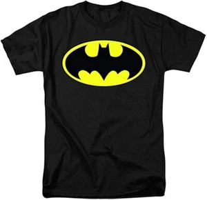 DC Comics Batman Logo Boy Glow In The Dark T-Shirt Top Shirt Youth Large L 10-12 - Picture 1 of 3