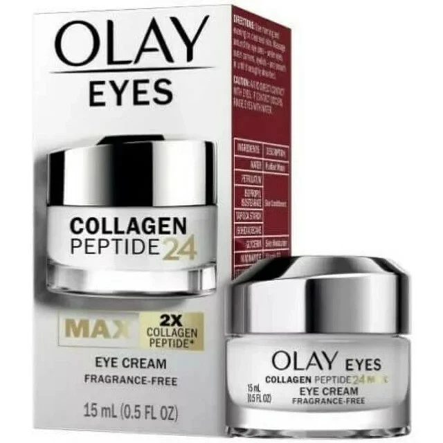 (3 pack) Olay Eyes Collagen Peptide 24 MAX Fragrance Free Eye Cream - 0.5 oz. - Image 1 of 1