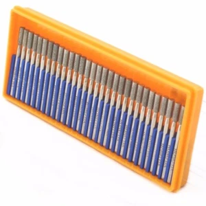30Pcs Cylinder 3.5mm Diamond Grinding Head Grit 150 Coated Cylindrical Burrs 12# - Picture 1 of 8