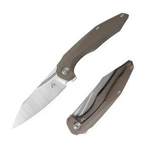 CMBMADEKNIVES Dagon CMB-11G Titanium Handle M390 Steel Pocket Folding Knife EDC - Picture 1 of 6