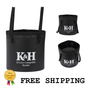20L Collapsible Folding Bucket Beach Camping Fishing Portable Bag Waterproof UK - Picture 1 of 9