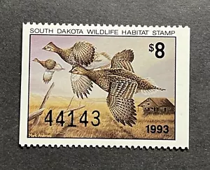 Estampillas WTD - 1993 South Dakota - Estampilla Estatal de Hábitat de Vida Silvestre - Lote 1 - Como Nuevo OG NH - Imagen 1 de 2