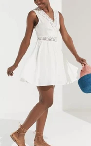 Urban Outfitters UO Lace-Trim Surplice Mini Dress Size Small - Picture 1 of 14