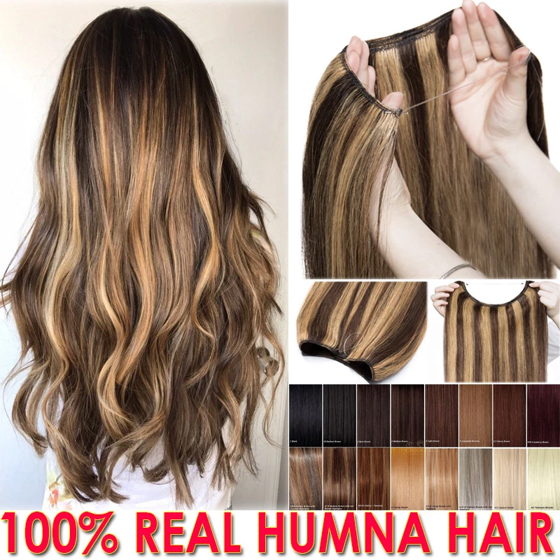 Hair Human Extensions Wire on REAL No Clip In 100% Hair Human Thick BLONDE Wefts - Image 1 of 4