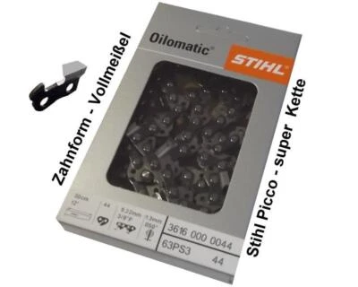 2x 30cm Stihl Vollmeißelkette Kette 3/8 1,3 44 TG Picco Super 63PS3 36160000044