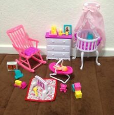 Gloria Barbie Size Dollhouse Furniture Home Nursery Set