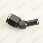 45 Degree 6An An6 An-6 Female To 3/8" 10Mm Barb Hose Adapter Fitting Black