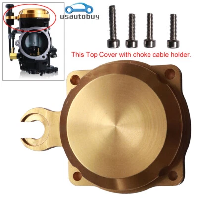 CV Carb Top Cover w/ Choke cable holder For 88-06 Harley Dyna Touring Softail US — 第 1/4 张图片