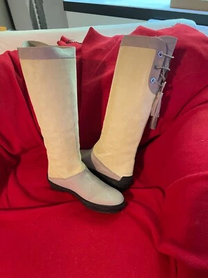 TOD's Mujer Botas Hasta la Rodilla Gamuza Talla 10 US Foto 1 de 4