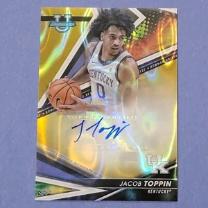Jacob Toppin 22-23 Bowman U Gold Lava Auto 3/75 - Picture 1 of 3