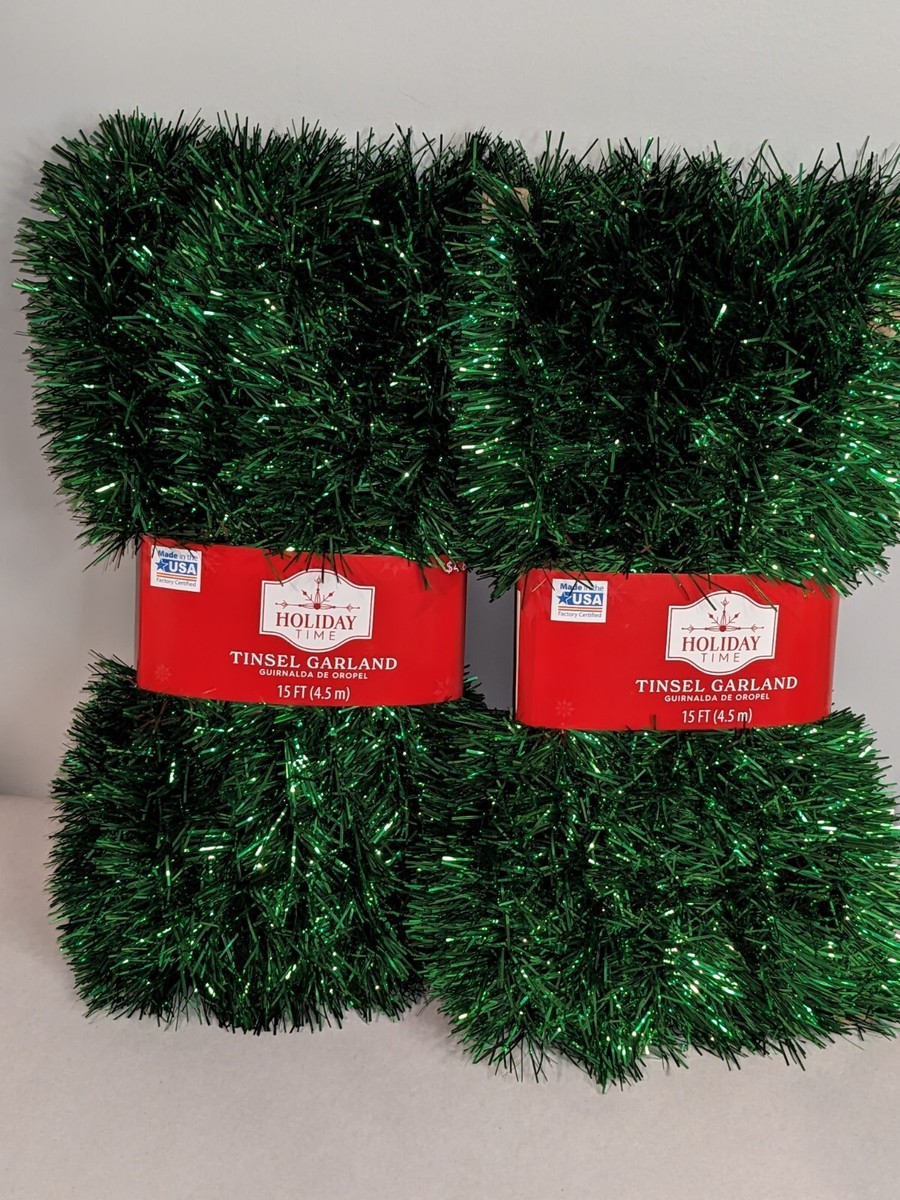 Christmas Tinsel 59 Foot Garland - Metallic Red Glitter Garland For ...