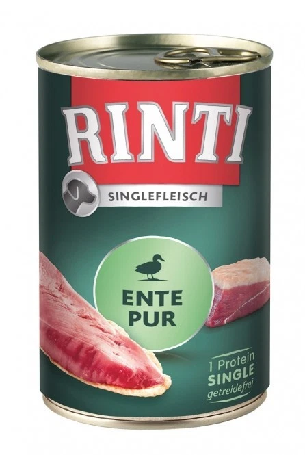 Rinti Singlefleisch Exclusive Ente pur 12x 400g Hundefutter Nassfutter