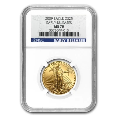 American Gold Eagle 2009 1/2 oz MS-70 NGC (lanzamientos tempranos) Foto 1 de 3