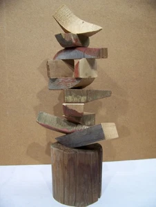 Escultura de madera Studio 333 ~ Constructivismo inspirado en el arte moderno, única en su clase #7 - Imagen 1 de 7