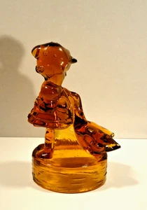 Vintage L.E. Smith Bernstein braun Mädchen mit Gänsen Figur - Bild 1 von 6