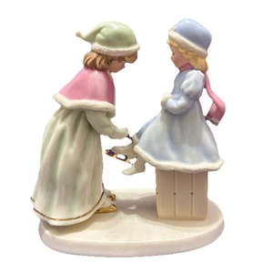 Lenox Figurine Always There For You Skating Sisters Mother New In Box - Picture 1 of 4