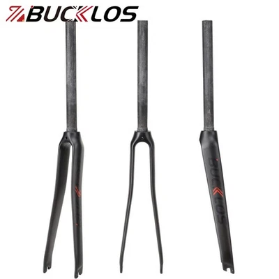 Forcella bici corsa BUCKLOS B182 700C fibra di carbonio piena 1-1/8" senza filettatura forcella rigida - Immagine 1 di 4