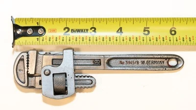 Llave de tubo Globemaster vintage 6,5" Nº 5945/8 Alemania Occidental Foto 1 de 4