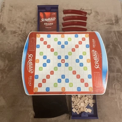 DELUXE EDITION SCRABBLE FULL SIZE TURNTABLE BOARD & FOLDING TRAVEL CASE ROTATING - Image 1 of 4