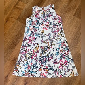 Escape by Habitat sleeveless dress size Medium tropical beachy printed cotton - Picture 1 of 11