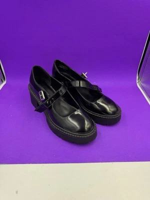 Zapatos Madden Girl Thunderr Plataforma Negra Mary Jane Grunge Punk Escuela Niña 10M Foto 1 de 4