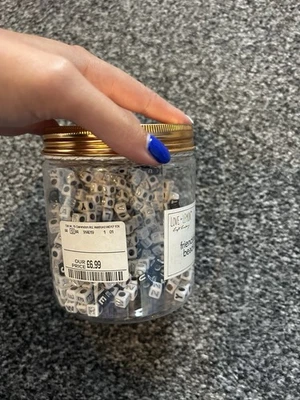 Half A Jar of Letter Beads for Jewelry Making - Image 1 of 2