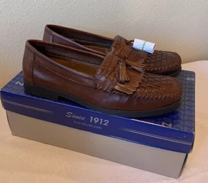 Nunn Bush Men’s York Leather Shoes Loafers Tassels Brown Size 8M NEW - Picture 1 of 11