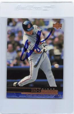 2000 Upper Deck #96 Einar Diaz Indians Signed Auto *H5338 - Image 1 of 2