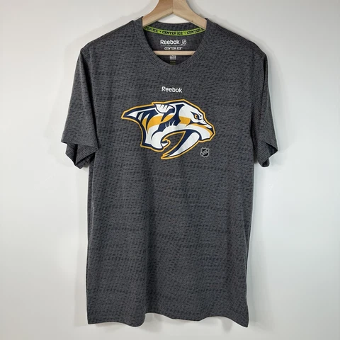 Reebok Play Dry Speedwick Center Ice Nashville Predators T-Shirt Mens Medium M Cover