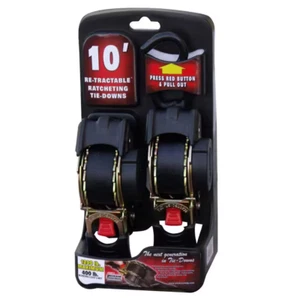 10 ft. Retractable Ratcheting Tie-Downs (2-Pack) - Picture 1 of 4