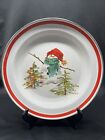 Hallmark Mitford Snowman Enamel Tin Pie Plate 10” Christmas Holiday Tableware