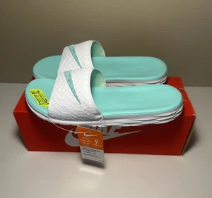 Nike Benassi Solarsoft Women's Size 9 Slides Sandals Artisan Teal 705475 130 - Picture 1 of 4